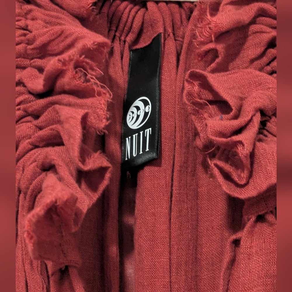 NWT Nuit Clothing Atelier Maxi Alchemist In Rust Red Linen - Picture 7 of 8